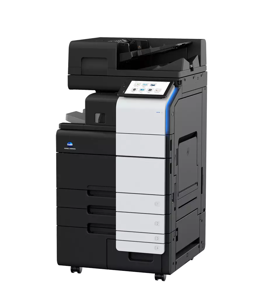 Multifunctionala alb negru Konica Minolta A3 Bizhub 451i set cu OT-513, stand si toner